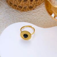 Anillo Ojo Turco Bohemio Texturizado