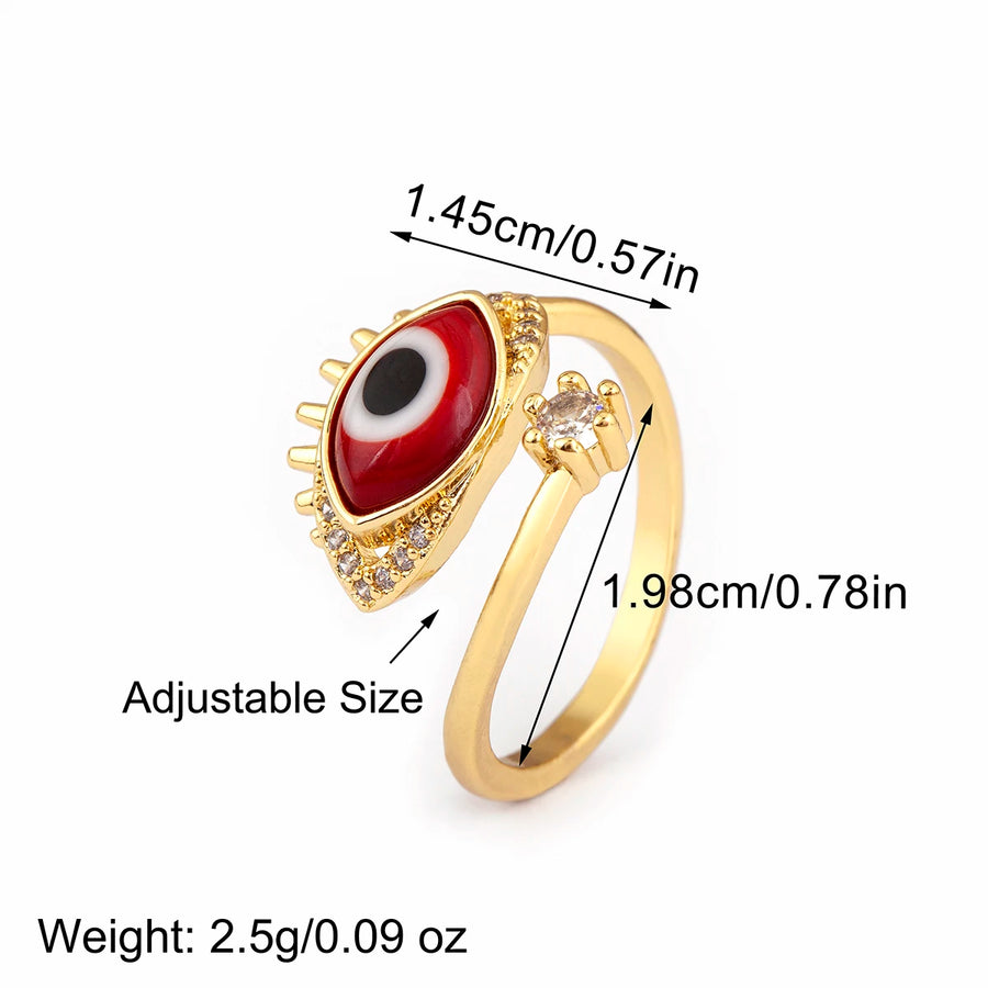 Anillo Ojo Turco Cristal de Colores
