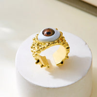 Anillo Ojo Turco Ancho Irregular