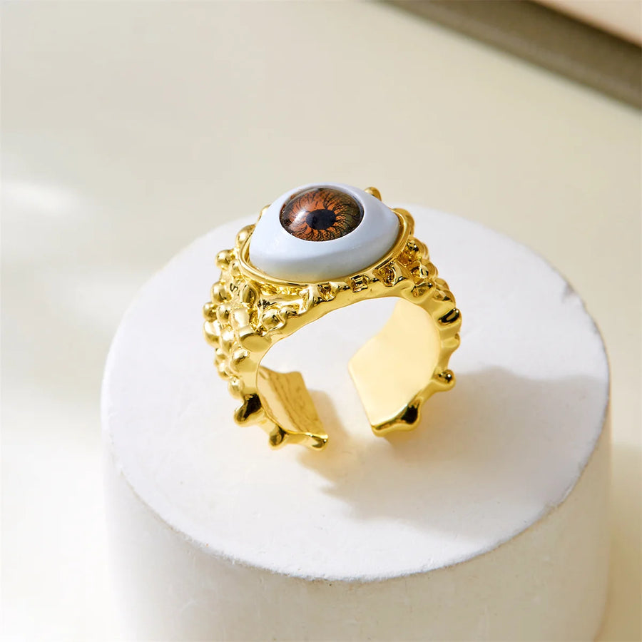 Anillo Ojo Turco Ancho Irregular