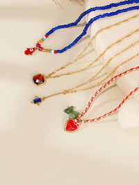 4 Uds. De dije de fantasma de ojo de diablo bohemio, diseño de amor, cadena de suéter apilada, collar de mujer, joyería de regalo de fiesta