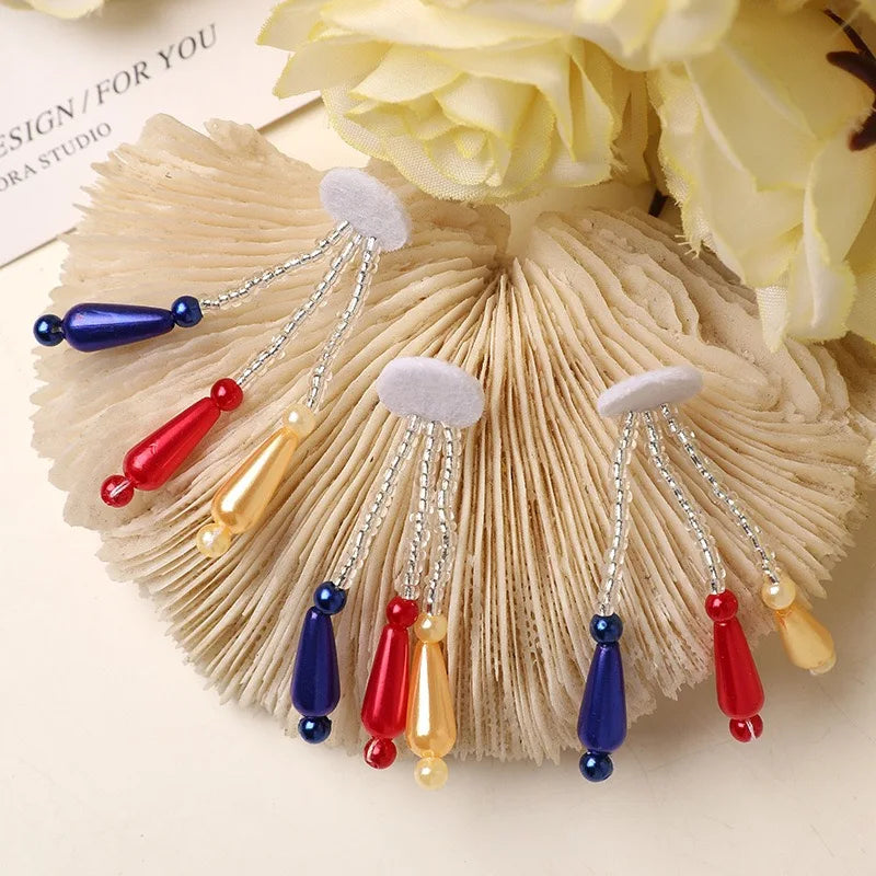 Cuentas de perlas, accesorios colgantes con cuentas, 10 Uds., adorno de boda con cuentas Vintage, venta al por mayor, proveedor a granel