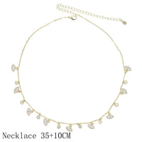 Collar con colgante de ojo turco y circonitas, collar con múltiples colgantes de circonitas circulares, joyería de moda para uso diario femenino.