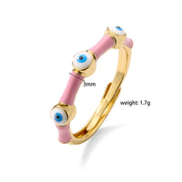 Anillo Ojo Turco Corazón Arcoíris