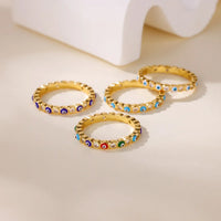 Anillo Ojo Turco Arcoíris Bohemio
