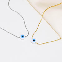 Collar con colgante de Ojo Azul malvado para mujer, cadena fina de acero inoxidable, Color dorado, amuleto de ojos