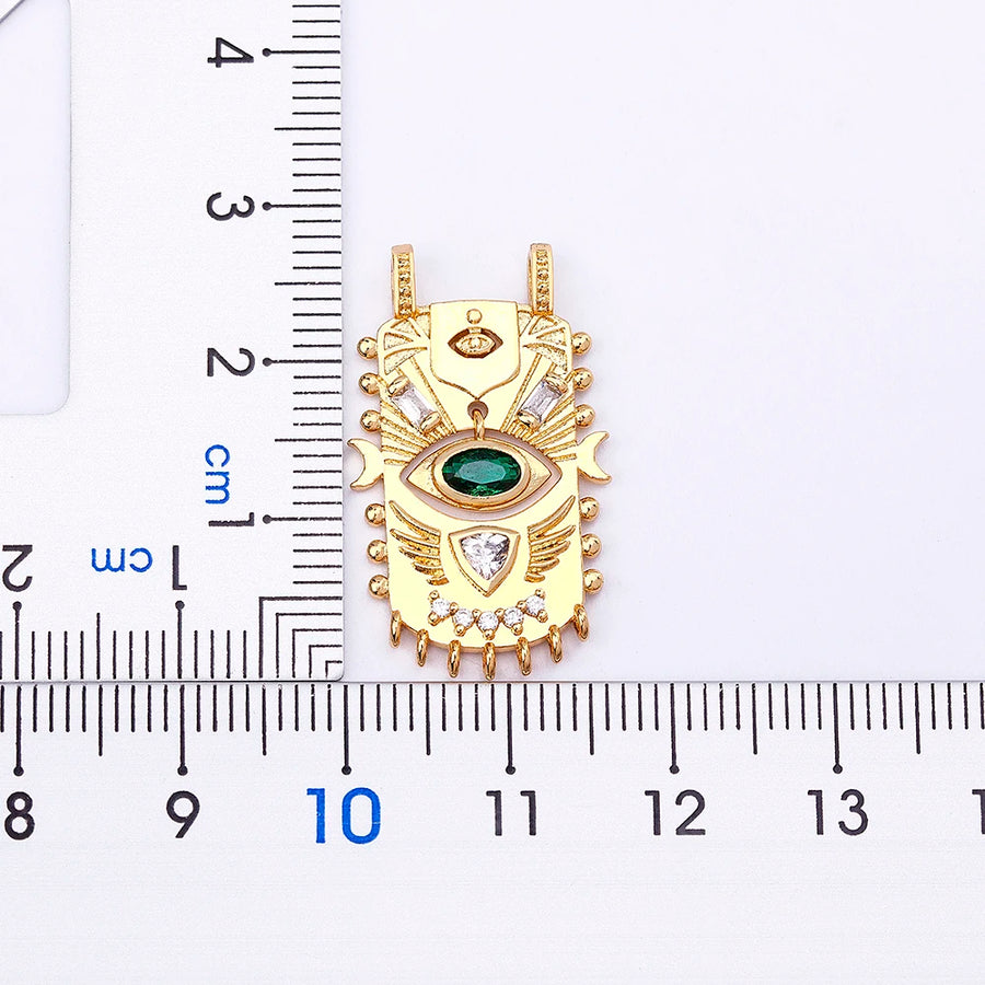 AIBEF, nueva tendencia, cuadrado con incrustaciones, colgante geométrico de mal de ojo de la suerte, collar de circón, joyería Punk Rock para mujer, regalo personalizado