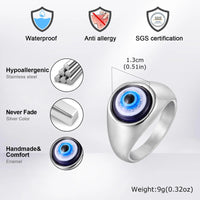 Anillo Sello Ojo Turco para Hombre