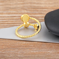 Anillo Mano de Fátima Brillante Dorado