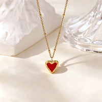 Collares con Colgante de Corazón para Mujer, Collar de Acero Inoxidable con Ojo Turco, Joyería de Moda, Regalos para Todas las Ocasiones