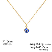 Amuleto de Protección Azul Turco, Collar con Colgante de Ojo Turco, Collar de Acero Inoxidable para Mujer, Joyería, Regalos para Fiestas