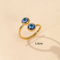 Anillo Ojo Turco Étnico Esmaltado