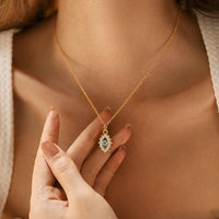 Collar con Colgante de Ojo Turco para Mujer, Gargantilla Clásica de Circonia, Amuleto de Protección y Suerte, Joyería Minimalista, Regalo de Aniversario