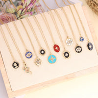 Collares bohemios con colgante de serpiente de mal de ojo para mujer, acero inoxidable con gargantilla de goteo de aceite, collar, joyería de moda de boda, regalos