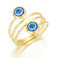 Anillo Ojo Turco Esmalte Goteado