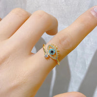 Anillo Ojo Turco Cristal Clásico