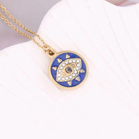 Collares bohemios con colgante de serpiente de mal de ojo para mujer, acero inoxidable con gargantilla de goteo de aceite, collar, joyería de moda de boda, regalos