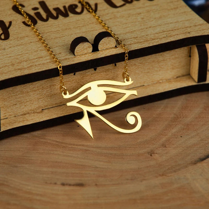 Collar de mal de ojo de acero inoxidable para mujer, joyería geométrica Vintage turca, gargantilla de la suerte, collares de cadena, bisutería femenina, regalos