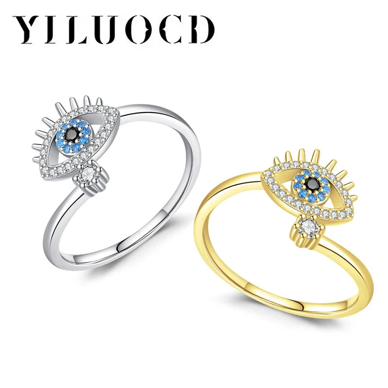 Anillo Ojo Turco Amuleto Oro 18K
