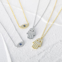Aide-collar con colgante de diamante de ojo malvado para mujer y niña, moda coreana de Plata de Ley 925, regalos para fiesta, joyería fina