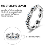 Anillo Ojo Turco Azul Plata 925 Original