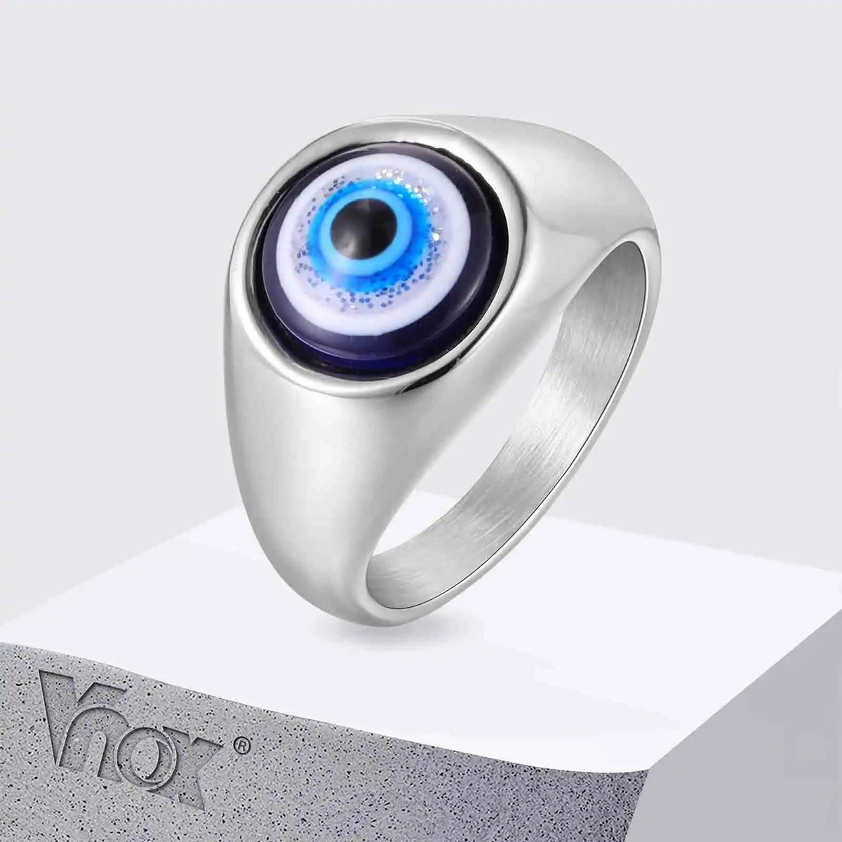 Anillo Sello Ojo Turco para Hombre