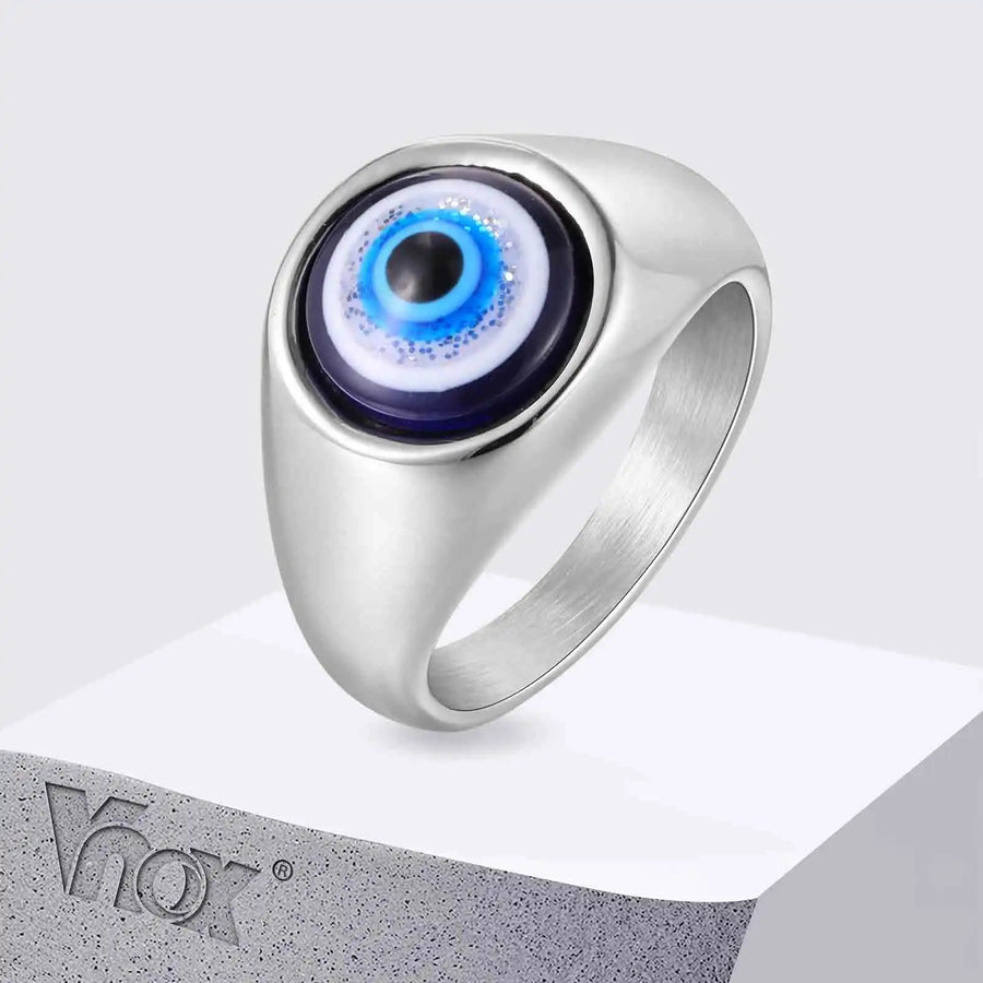 Anillo Sello Ojo Turco para Hombre