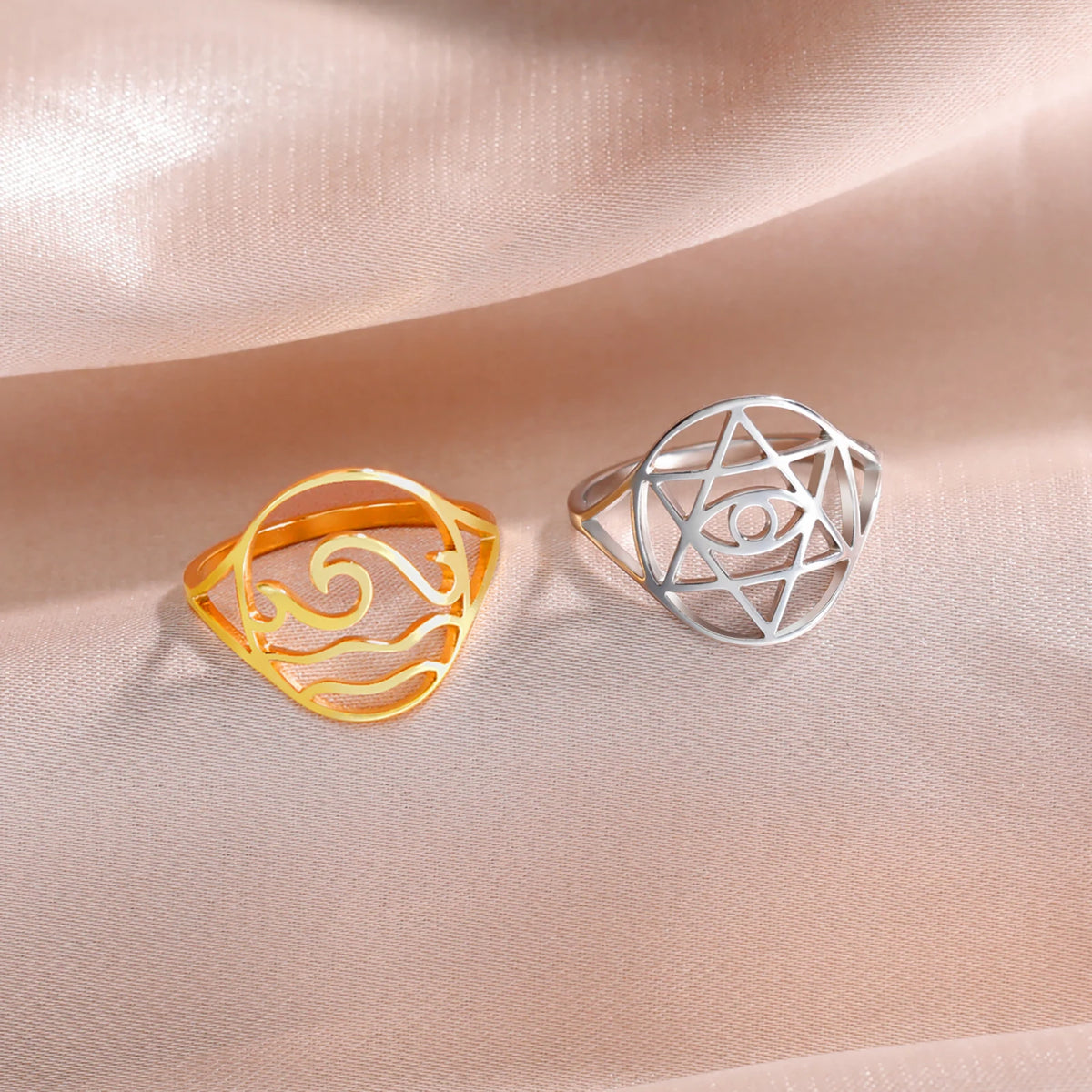 Anillo Ojo Turco Símbolos de la Suerte