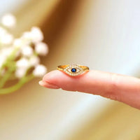 Anillo Ojo Turco Abierto Oro 18K