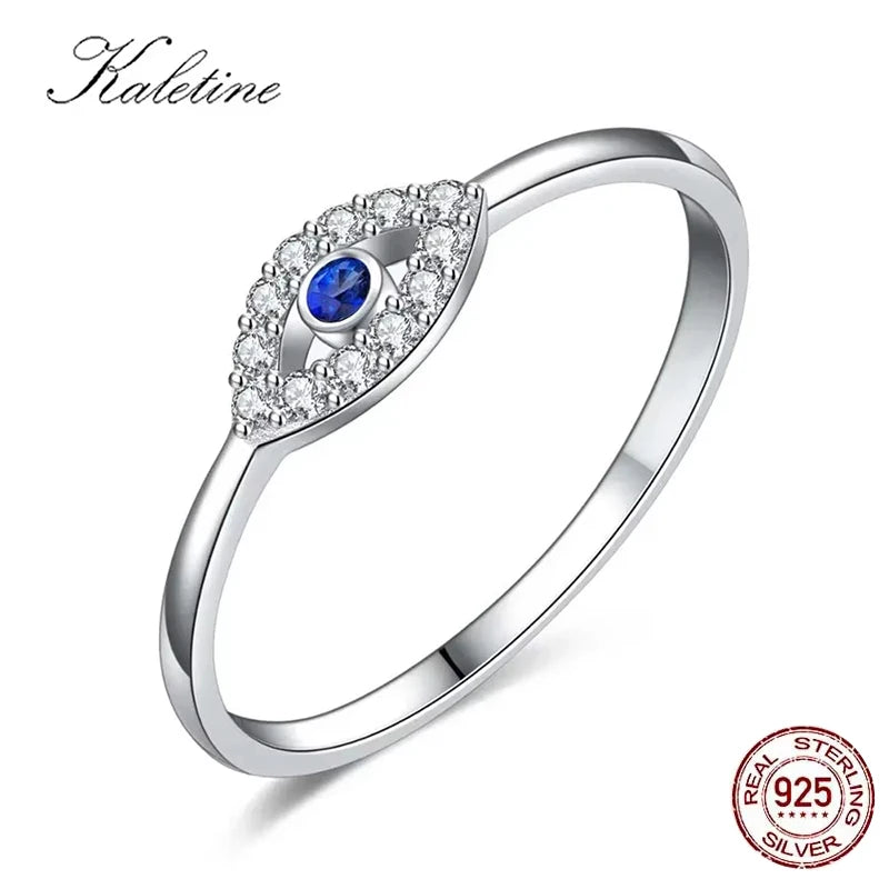 Anillo Ojo Turco Plata 925 Piedra Azul
