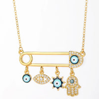 Un collar de la serie con clip de ojo del diablo, moderno, simple y versátil, adecuado para el uso diario de las mujeres