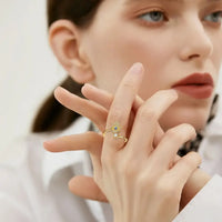 Anillo Mano de Fátima Ojo Turco Azul Artesanal