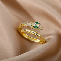 Anillo Ojo Turco Serpiente Dorada