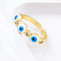 Anillo Ojo Turco Arcoíris Brillante