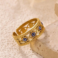 Anillo Ojo Turco Geométrico Retro