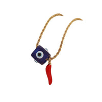 Collar Ojo de Demonio Retro con Labios y Chile, Elegante y Versátil, Cadena de Clavícula de Acero de Titanio