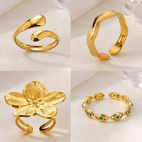 Anillo Ojo Turco Flor Oro 18K