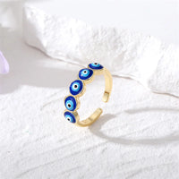 Anillo Ojo Turco Esmaltado Vintage
