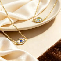 Collar con Colgante de Ojo Turco para Mujer, Gargantilla Clásica de Circonia, Amuleto de Protección y Suerte, Joyería Minimalista, Regalo de Aniversario