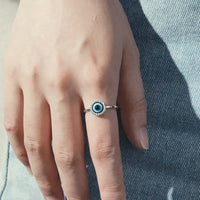 Anillo Ojo Turco Plata 925 Ajustable