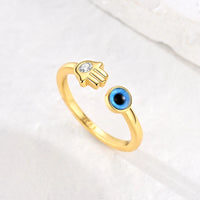 Anillo Ojo Turco Plata 925 Dorado