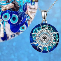 Collares de joyería de alta gama para mujer, amuleto de transferencia de mal de ojo de aceite de gota azul hielo, 2023