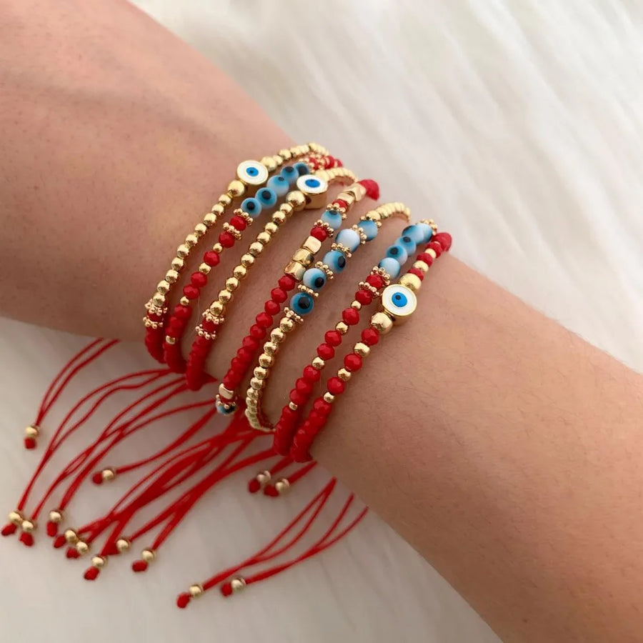 Pulsera de Ojo Turco en Hilo Rojo
