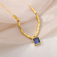 Collares con Colgante de Ojo de Diablo Clásico para Mujer, Acero Inoxidable, Chapado en Oro de 18K, Zirconia, Joyería para Uso Diario, Regalo