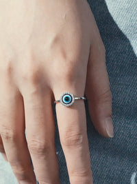 Anillo Ojo Turco Plata 925 Ajustable
