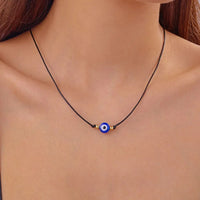 Nuevos collares con colgante de mal de ojo de Turquía para mujeres y niñas, collar trenzado de cuerda roja de la suerte hecho a mano Simple, regalo de joyas de fiesta a la moda