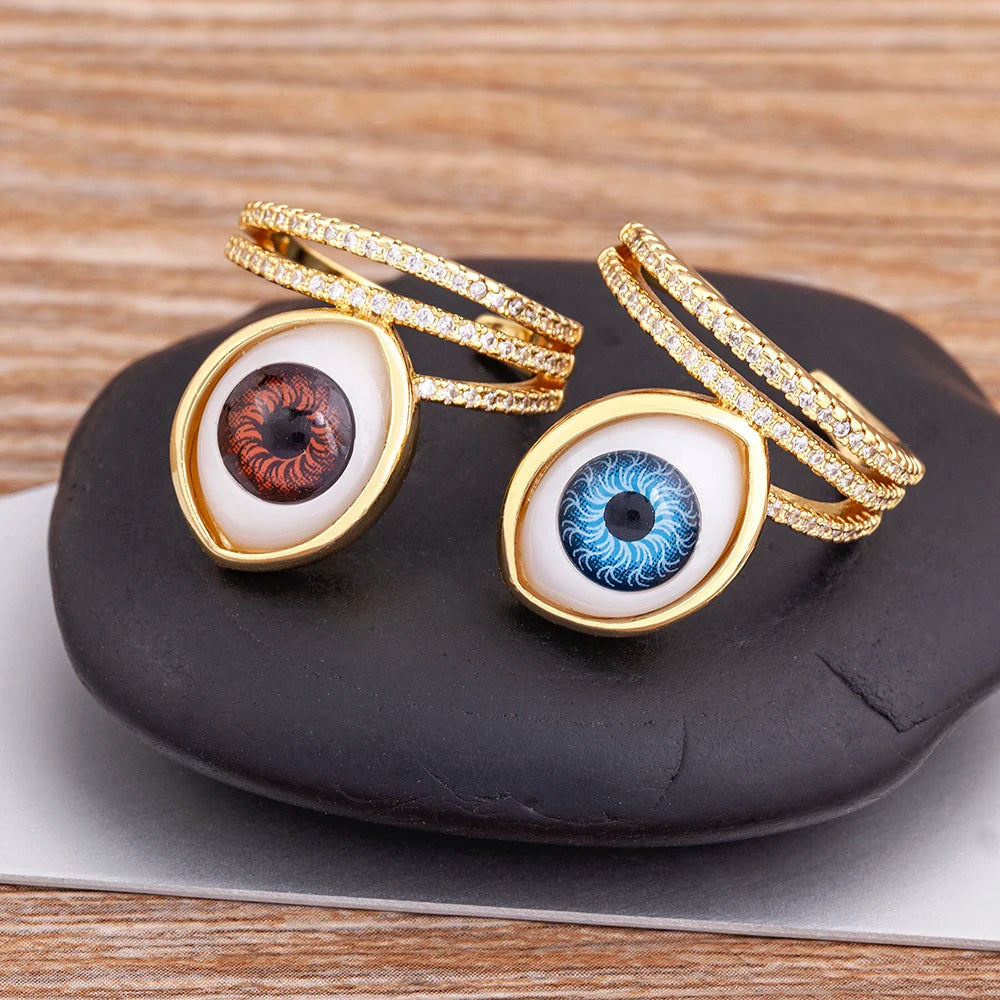 Anillo Ojo Turco Alianza de Colores
