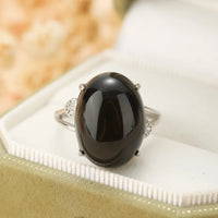 Anillo Obsidiana Arcoíris Armonía Interior