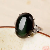 Anillo Obsidiana Arcoíris Armonía Interior