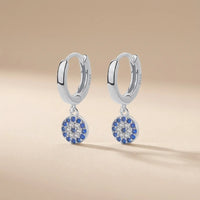 Aretes Ojo Turco Encanto Plateado